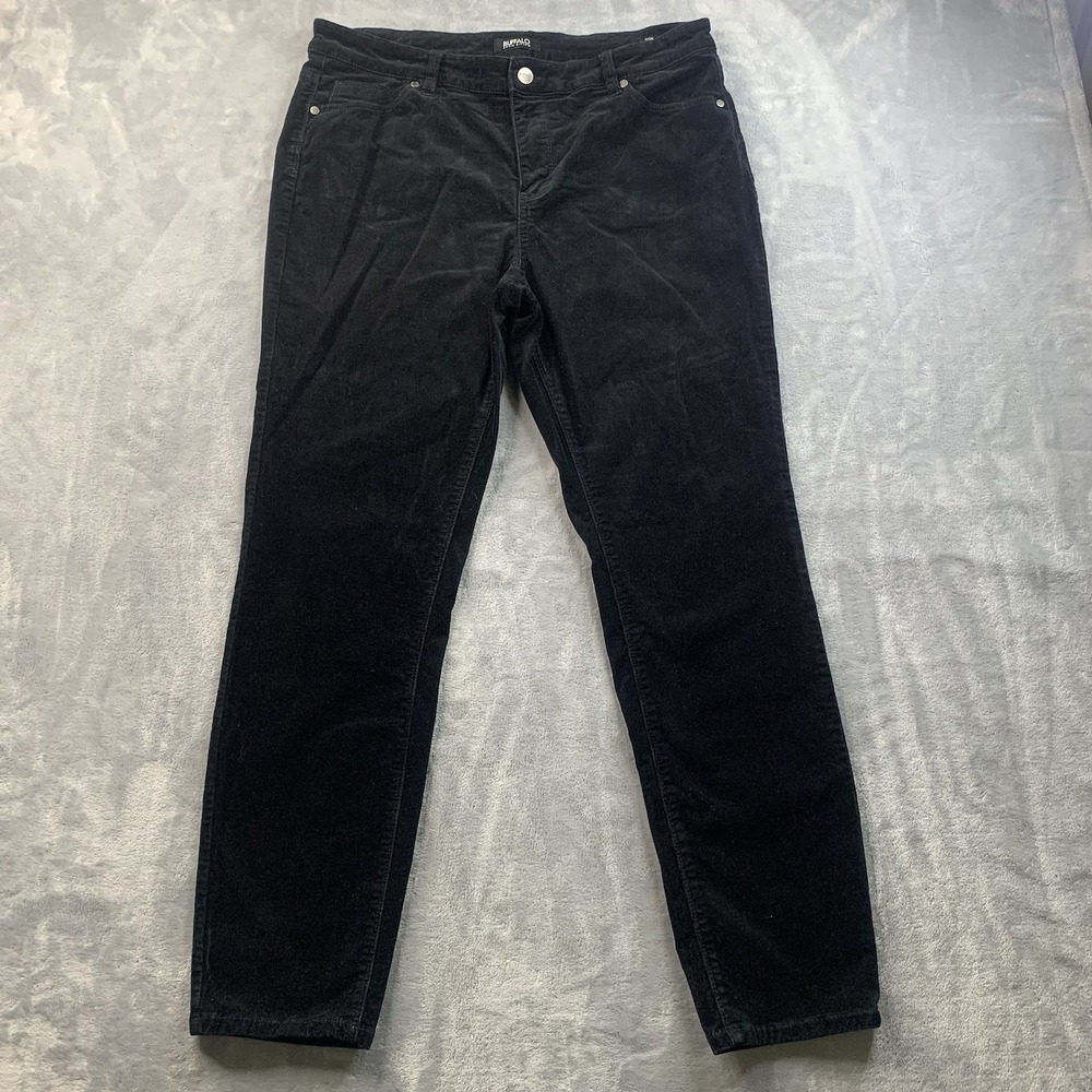 Buffalo David Bitton Womens 14/34 Black Icon Cord Mid Rise Slim Sculpt Skinny